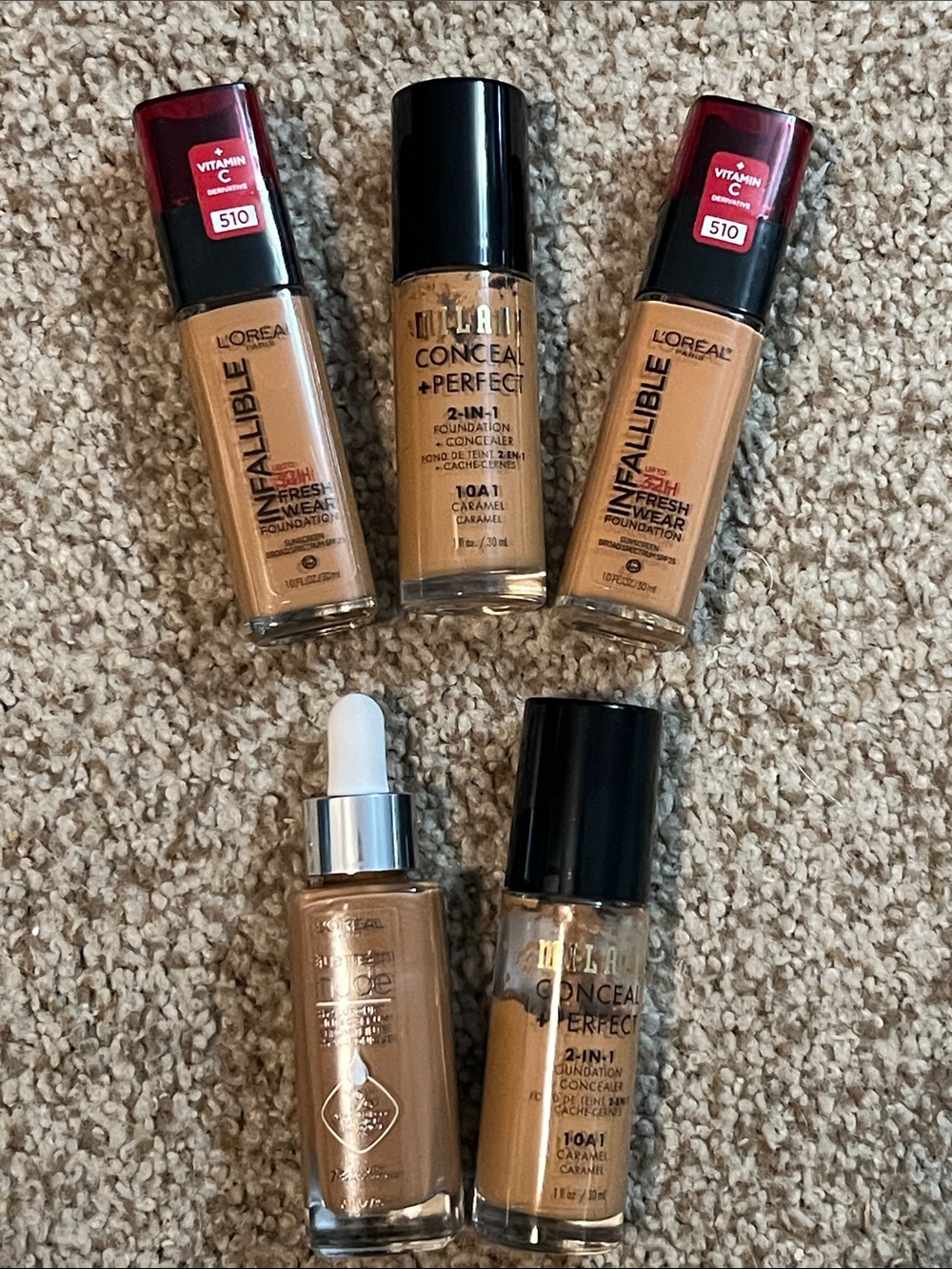 L’ORÉAL Infallible32H Fresh Wear 510 MILANI Conceal + Perfect 10A1 Caramel BONUS